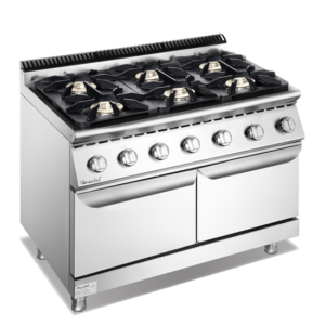 ALPHALUX GAS COOKER RANGE 6 BURNERS ON OVEN - AXGC-900-6M