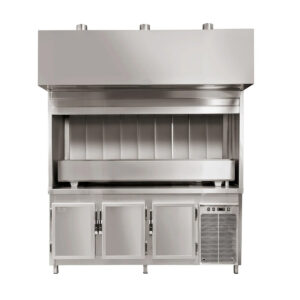 BBQ 150 with Chiller, Manql & Hood 150X80X230