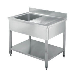 EUROPE STYLE SINGLE SINK WITH RIGHT BOARD - DXSCL 120