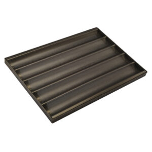 AST0059-ALUMINUM BAGUETTE TRAY 5 ROWS 60X40cm