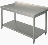WORK TABL WITH BACK SPLASH 100X70X90 CM