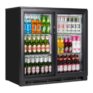 Bar Cooler Chiller Black 2 hinge doors LG-208H