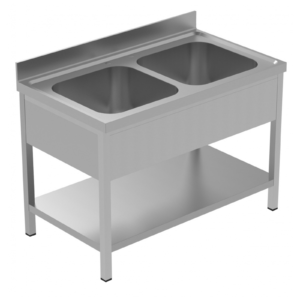 Sink on Stand 100X60X90 Middle Bowls2 - SOS10060MB2