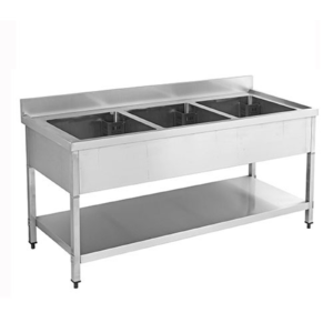 Sink on Stand 150X70X90 Middle Bowls 3 - SOS15070MB3