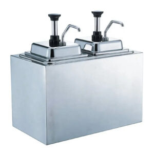 SS SAUCE WARMING PUMP DOUBLE WITH ELECTRIC 2 THE CHEESE L16037