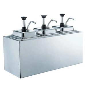 SS SAUCE WARMING PUMP TREE WITH ELECTRIC 3 THE CHEESE L16038