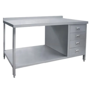WORK TABLE 1 Undershelf 180X70X90 Backsplash 1 DRAWER - WT1 U180SD1