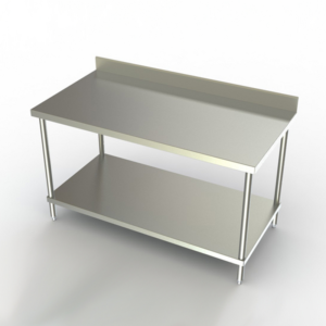 WORK TABLE 2 Under Shelf 140X70X90 Back Splash - WT2U140S