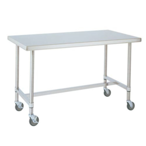 WORK TABLE Open 120X65X85 Flat top on Wheels - WTO120FW